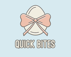 Ribbon Decorated Egg logo design