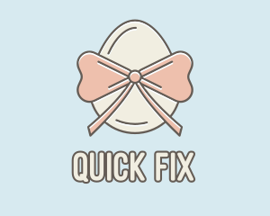 Ribbon Decorated Egg logo design