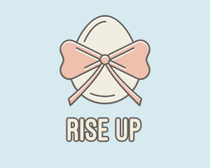 Ribbon Decorated Egg logo design