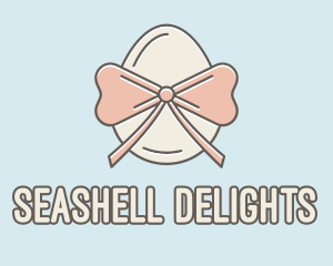 Ribbon Decorated Egg logo design