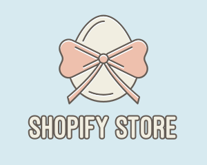 Ribbon Decorated Egg logo design