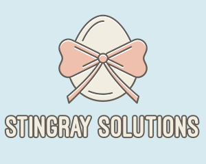 Ribbon Decorated Egg logo design