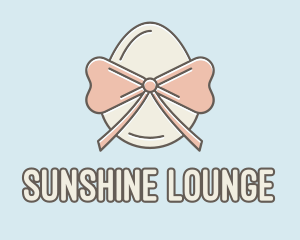 Ribbon Decorated Egg logo design