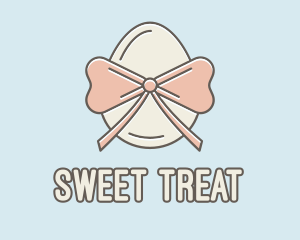 Ribbon Decorated Egg logo design