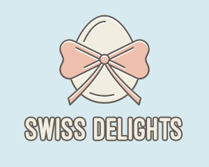 Ribbon Decorated Egg logo design