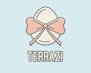 Ribbon Decorated Egg logo design