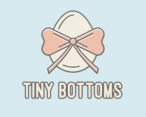 Ribbon Decorated Egg logo design