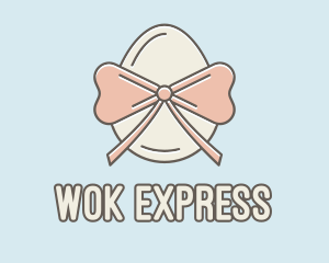 Ribbon Decorated Egg logo design