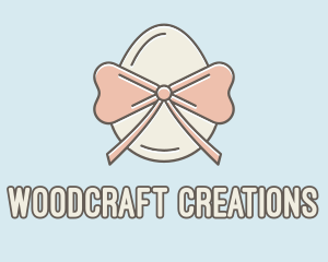 Ribbon Decorated Egg logo design