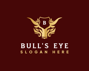 Luxury Bull Crest Shield logo design