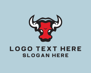 Charging Bull - Mad Bull Bison logo design