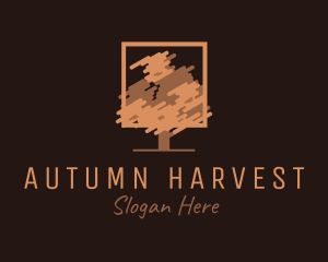 Forest Autumn Tree logo design