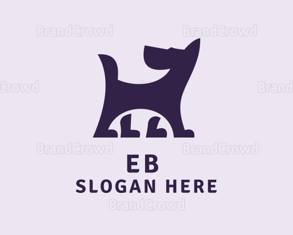 Pet Dog Silhouette Logo