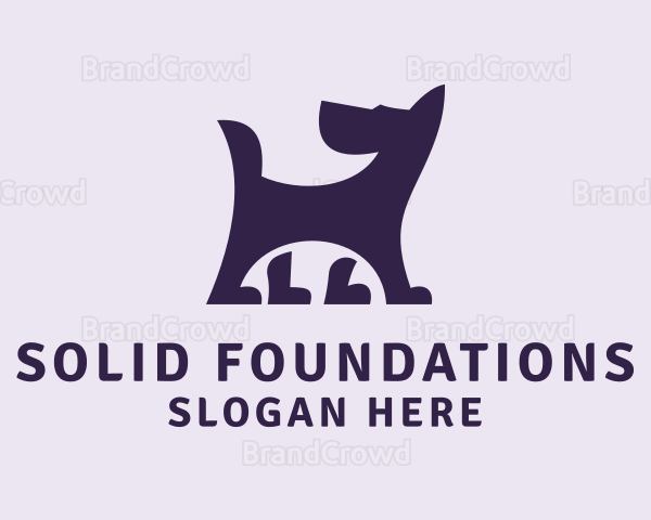 Pet Dog Silhouette Logo