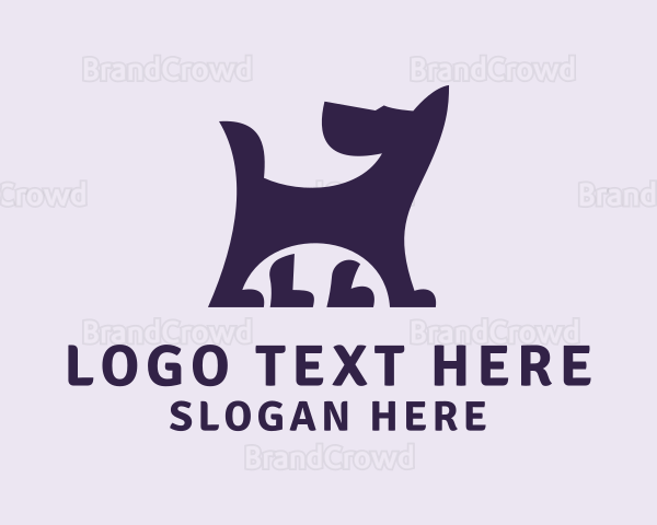 Pet Dog Silhouette Logo