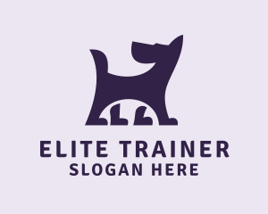 Pet Dog Silhouette logo design