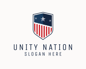 Patriotic Crest Shield logo design