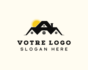 Roofing - Roof Subdivision Home logo design