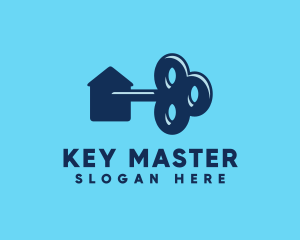 Unlock - House Key Realty logo design