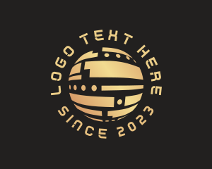 Global - Sphere  Tech Globe logo design