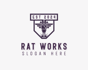 Laser Engraving Metalworks logo design