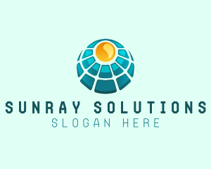 Sunray - Solar Power Panel logo design