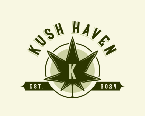 Kush - Marijuana Leaf Cannabis logo design