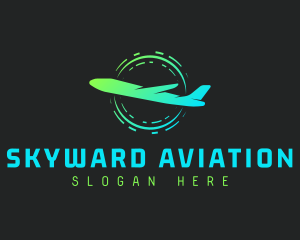 Aeronautics Fly Airplane logo design