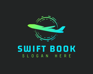 Booking - Aeronautics Fly Airplane logo design