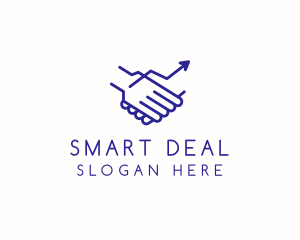 Deal - Handshake Deal Arrow logo design