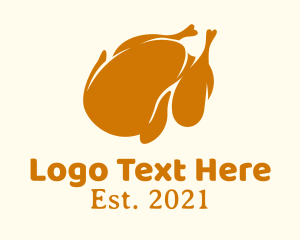Meat Shop - Minimalist Roasted Chicken logo design