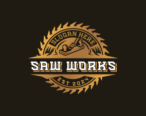 Woodwork Planer Sawmill logo design