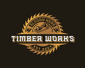 Sawmill - Woodwork Planer Sawmill logo design