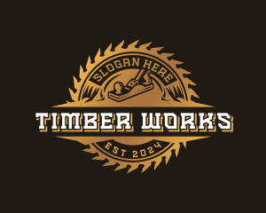 Woodwork Planer Sawmill logo design