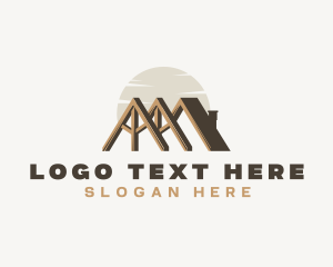 Contractor - Construction Roofing Carpentry logo design