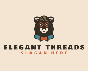 Attire - Eyeglasses Cute Bear logo design