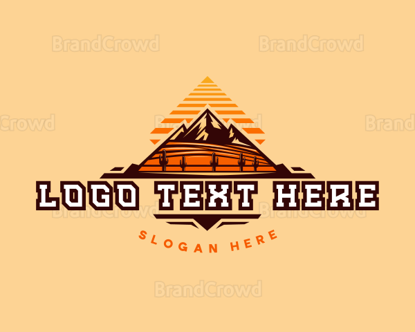 Pyramid Mountain Desert Logo