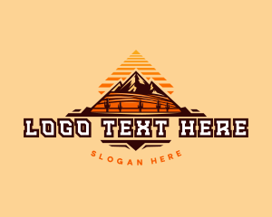 Sand - Pyramid Mountain Desert logo design