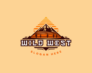 Pyramid Mountain Desert logo design