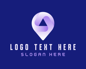 Application - Technology Location Pin Tracker logo design