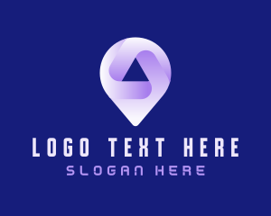 Technology Location Pin Tracker Logo