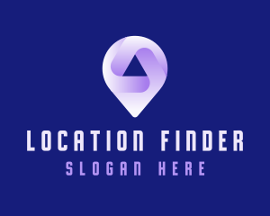 Technology Location Pin Tracker logo design