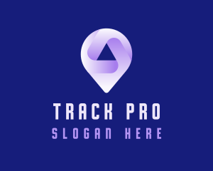 Tracker - Technology Location Pin Tracker logo design