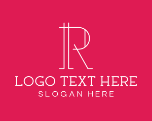 Draftsman - Modern Lines Letter R logo design
