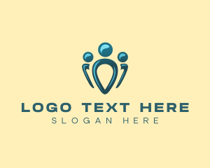 Interact - Human Organization Community logo design