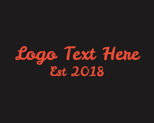 Text - Classic Font Text Wordmark logo design