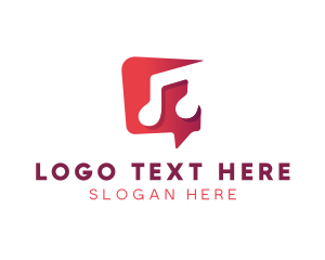 Instagram - Musical Note Chat logo design