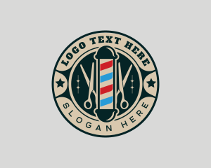 Hair Trim - Scissors Barber Grooming logo design