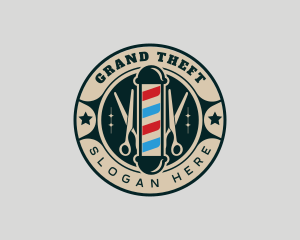 Scissors Barber Grooming Logo