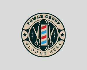 Haircut - Scissors Barber Grooming logo design